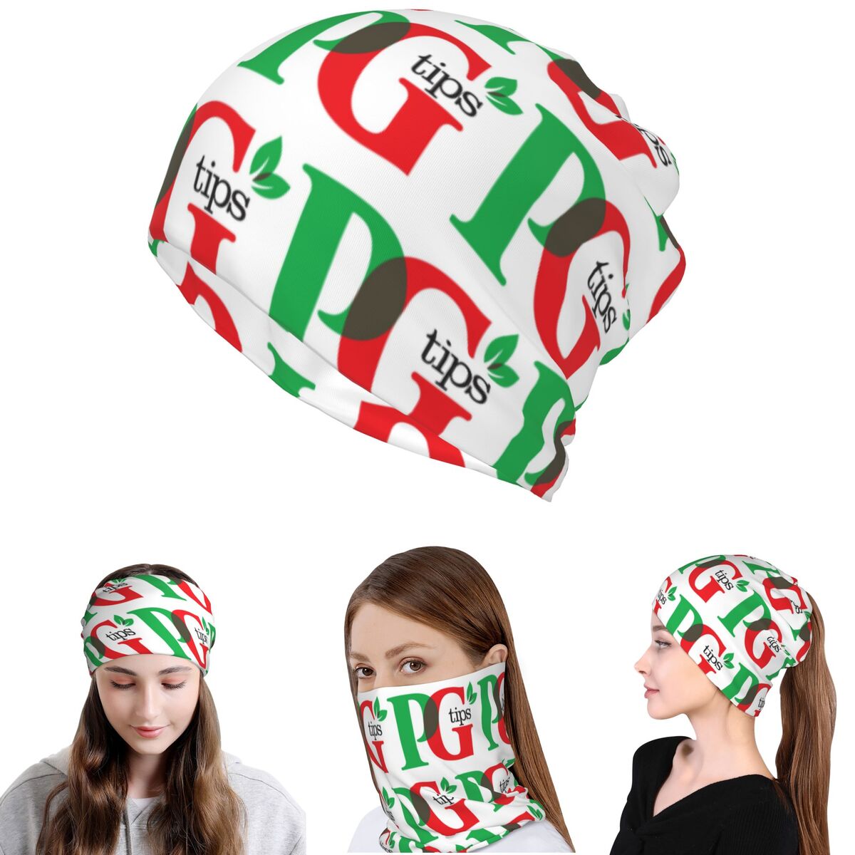Knit Beanie Hat Warm - PG Tips Bandana Neck Cover Face