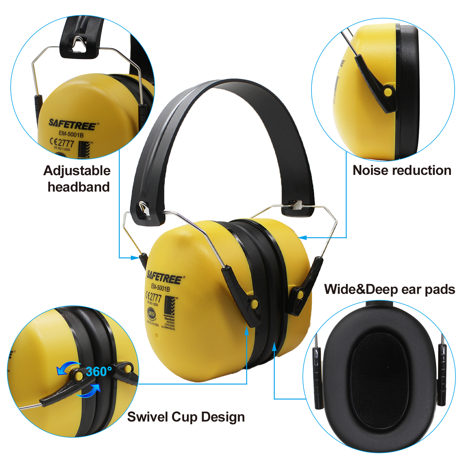 Safetree CE En 352-1: 2002 Fol - Earmuffs Foldable avaliação e preço