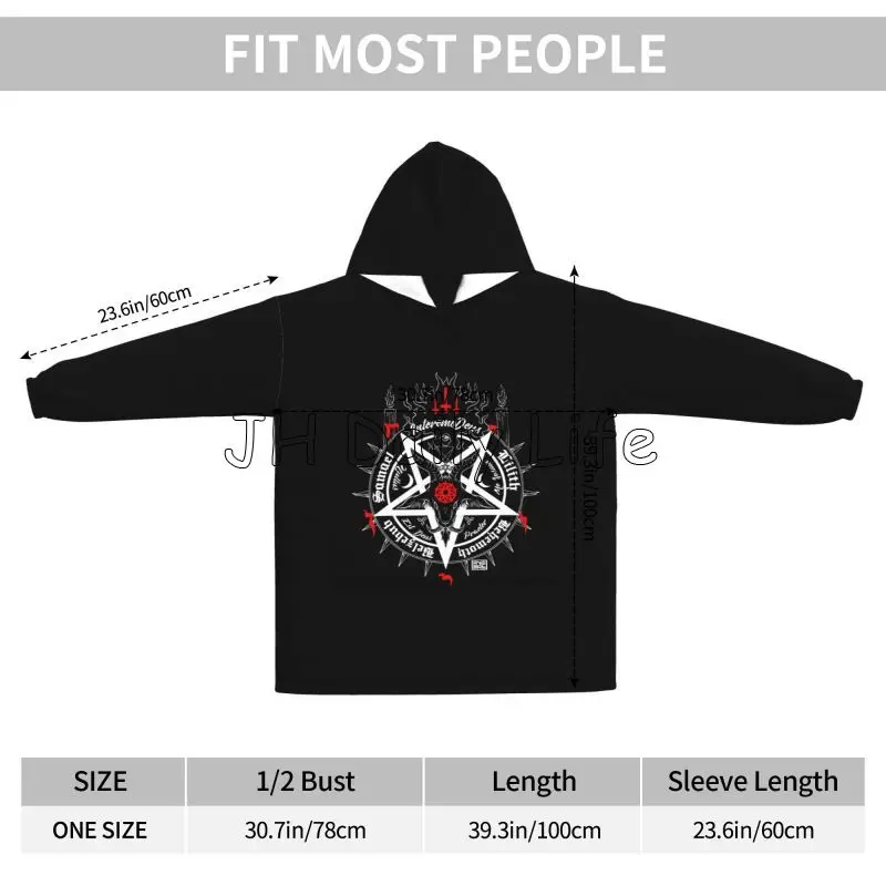 Black Satan Skull Dead Head My - Sherpa Hoodie Fleece avaliação e preço
