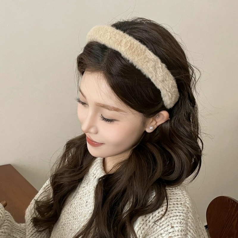 Korean Soft Headband Women Gir - Winter Headband Fleece avaliação e preço