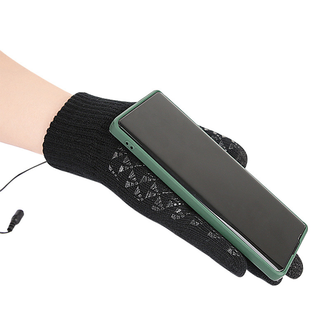 USB Heated Knitted Gloves Full - Touch Screen Gloves avaliação e preço