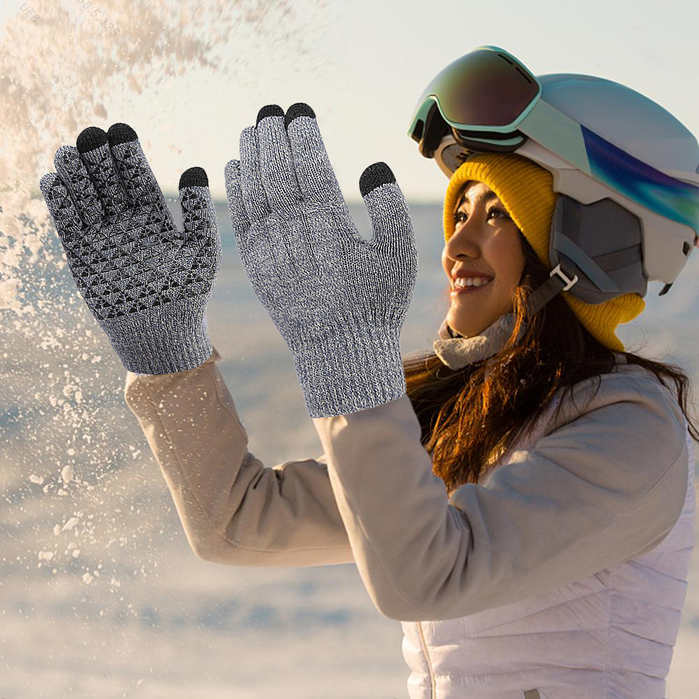 USB Heated Knitted Gloves Full - Touch Screen Gloves avaliação e preço