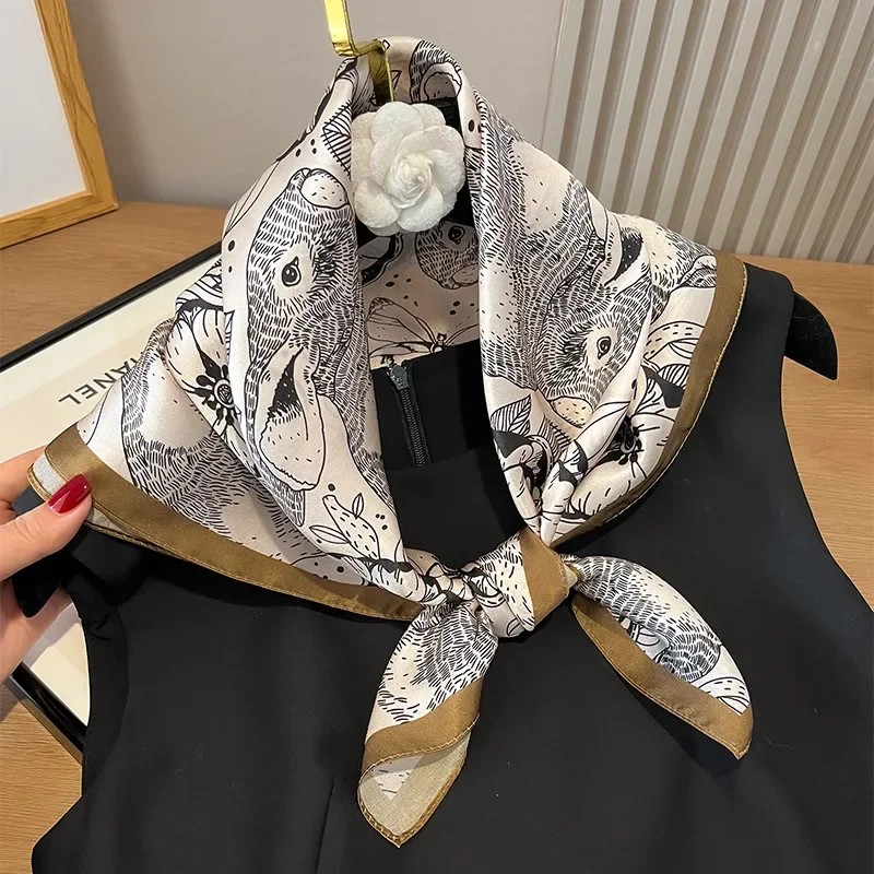 100% Silk Square For Women Cla - Shawl Wrap Winter avaliação e preço