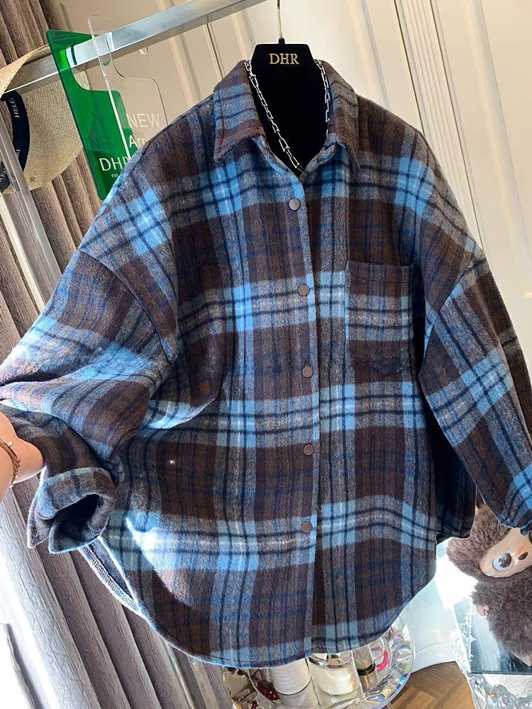 plus Size Women's Plaid Flanne - Flannel Shirt Lined avaliação e preço