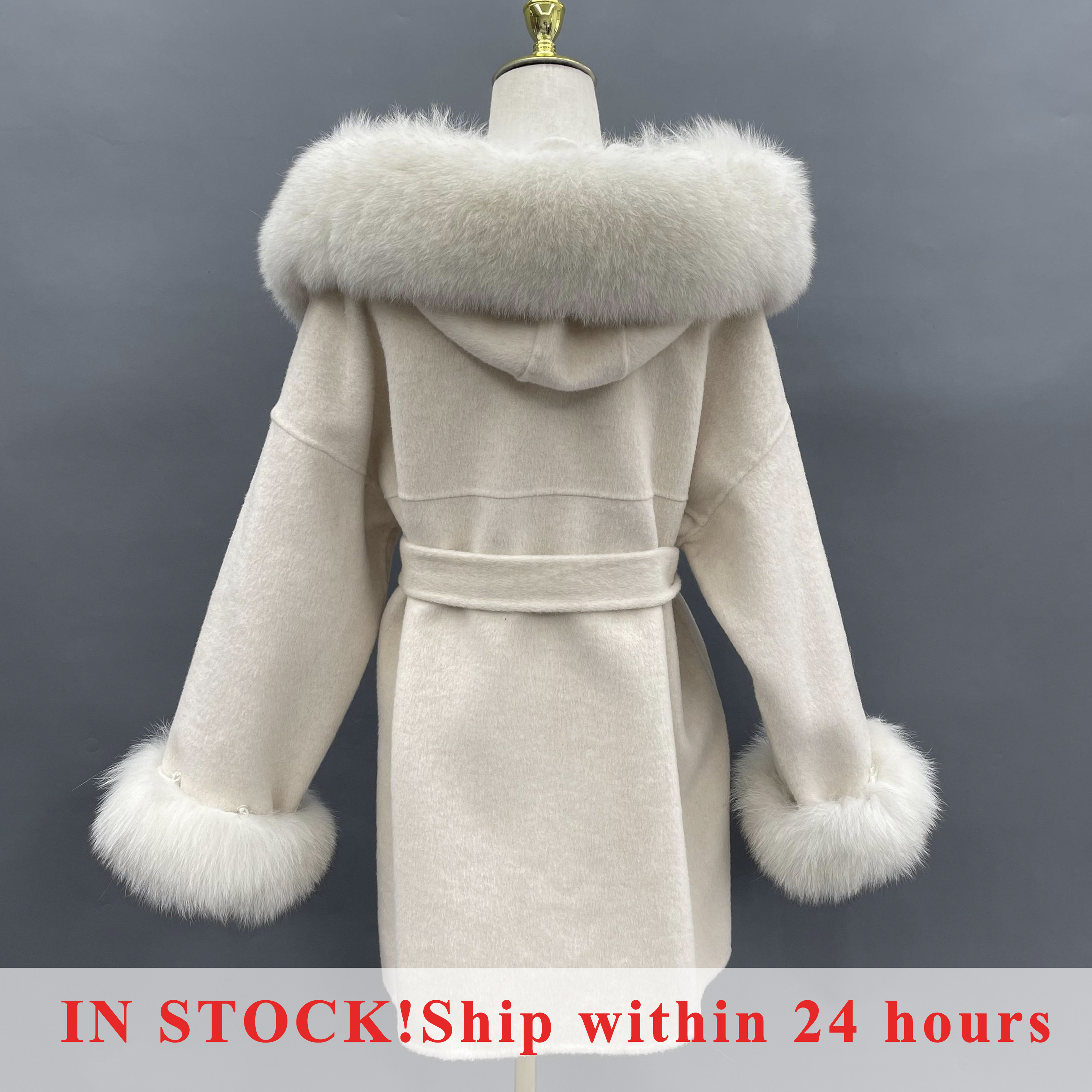 MISSJANEFUR Wool Coat with Rea - Wool Coat Peacoat avaliação e preço