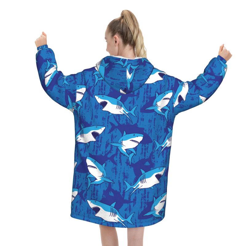 Wearable Blanket Hoodie Cartoo - Sherpa Hoodie Fleece avaliação e preço