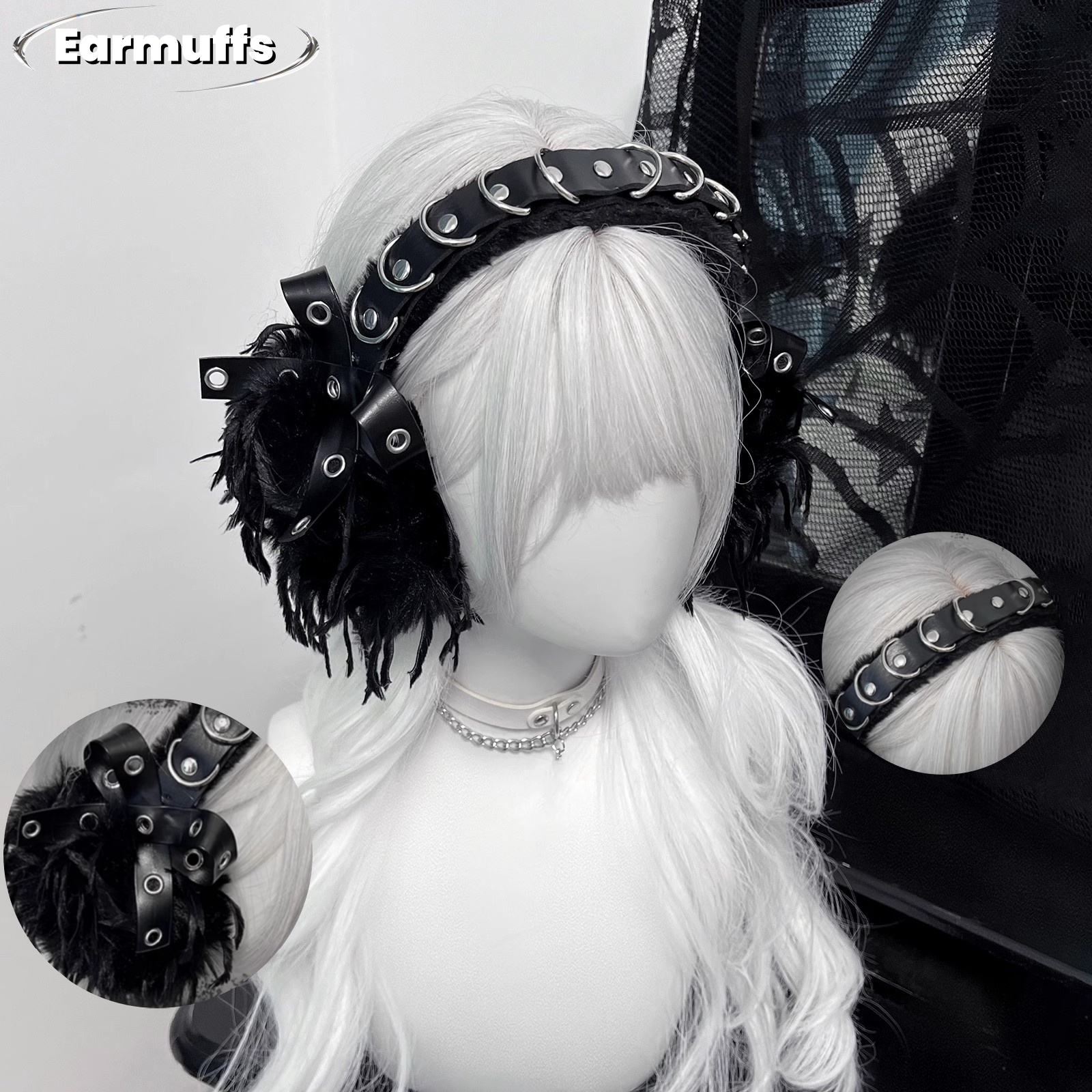 Japanese Earmuffs Dark Punk An - Earmuffs Foldable avaliação e preço