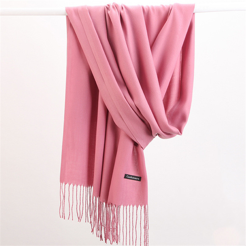 Fashion Solid Color 2023 Women - Cashmere Pashmina Wrap avaliação e preço