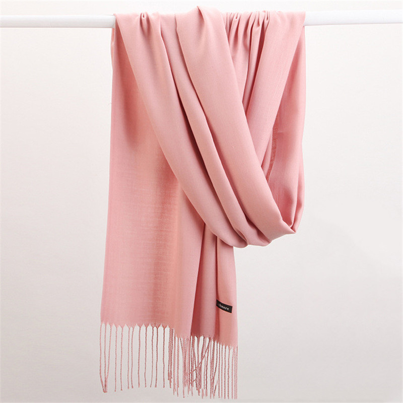 Fashion Solid Color 2023 Women - Cashmere Pashmina Wrap avaliação e preço
