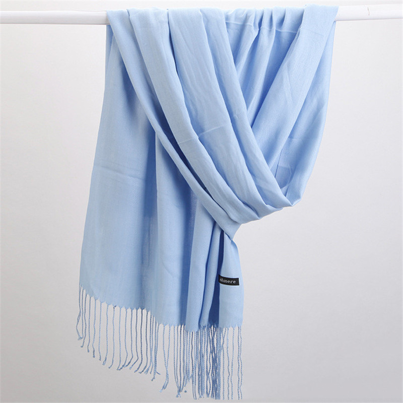 Fashion Solid Color 2023 Women - Cashmere Pashmina Wrap avaliação e preço