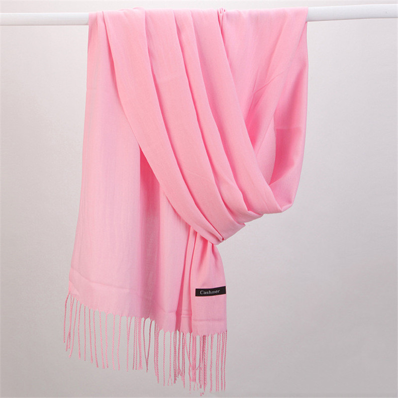 Fashion Solid Color 2023 Women - Cashmere Pashmina Wrap avaliação e preço