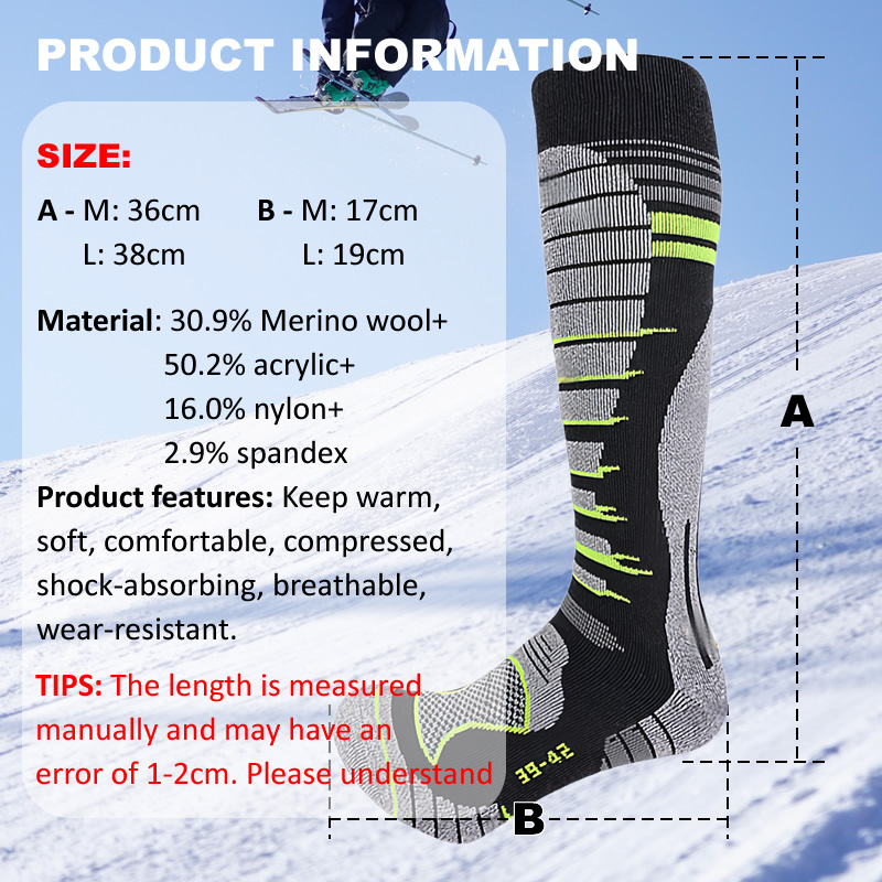 Merino Wool Ski Socks Cold Wea - Thermal Sock Wool avaliação e preço