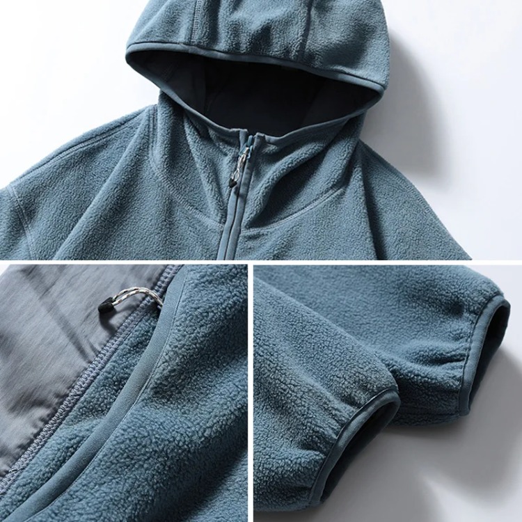 Mens Hoodie Autumn Winter Cott - Sherpa Hoodie Fleece avaliação e preço