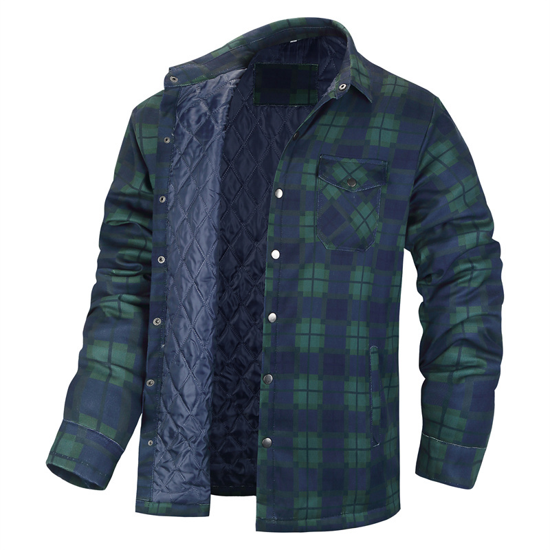 Winter Plaid Shirts For Mens T - Flannel Shirt Lined avaliação e preço