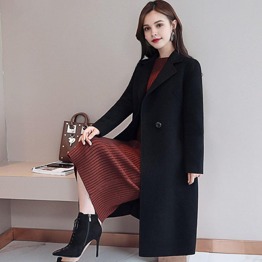 2025 Elegant Women Woolen Coat - Wool Coat Peacoat avaliação e preço