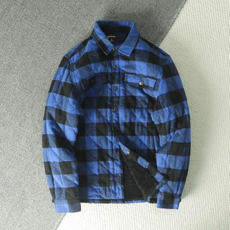 Fall Winter Men's Plaid Flanne - Flannel Shirt Lined avaliação e preço