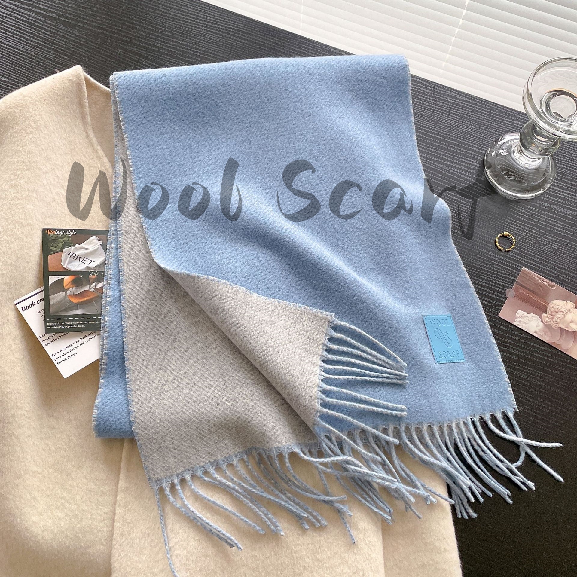 NEW Wool Winter Thick Warm Sca - Cashmere Pashmina Wrap avaliação e preço