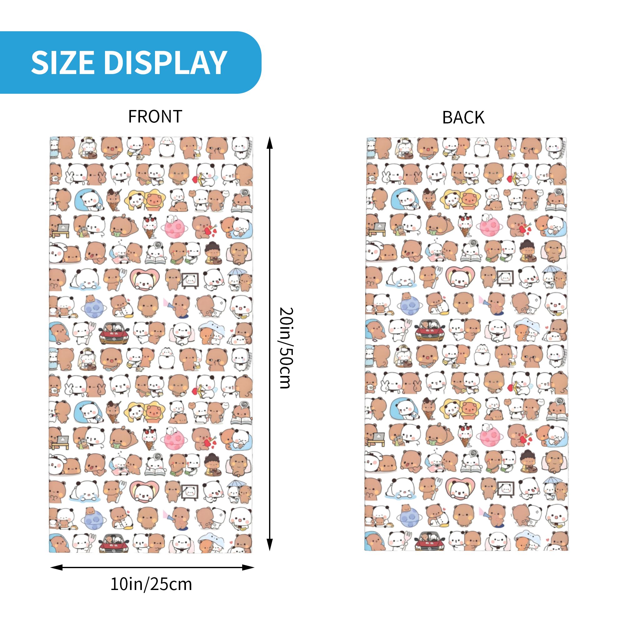 Custom Bear Cartoon Peach And  - Neck Gaiter Fleece avaliação e preço