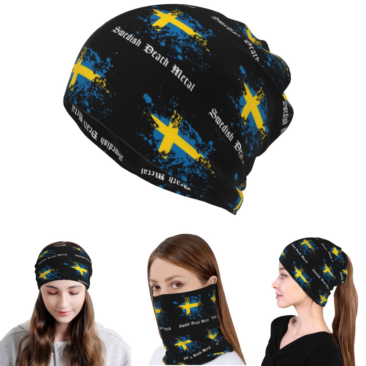 Swedish Death Metal Band Black - Knit Beanie Hat Warm avaliação e preço