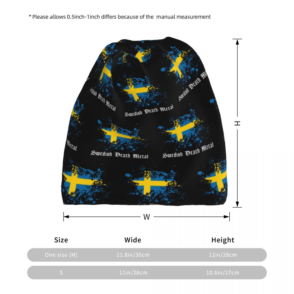 Swedish Death Metal Band Black - Knit Beanie Hat Warm avaliação e preço