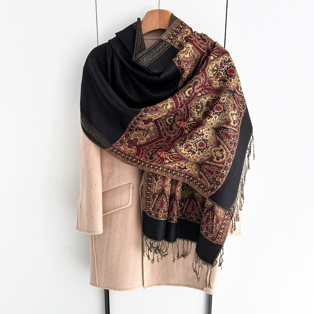 Luxury Scarf For Women Autumn  - Cashmere Pashmina Wrap avaliação e preço