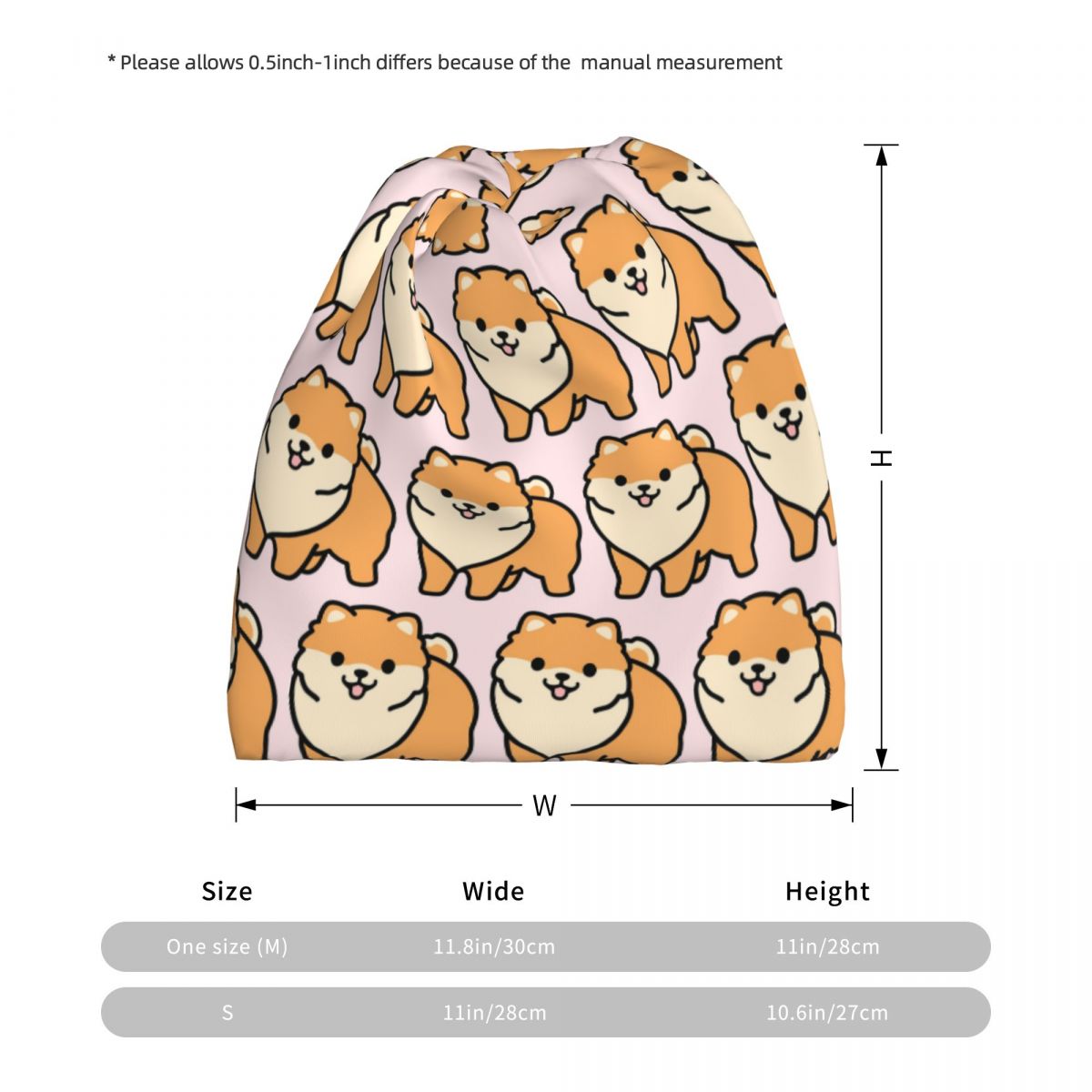 Pomeranian Bandana Neck Gaiter - Knit Beanie Hat Warm avaliação e preço