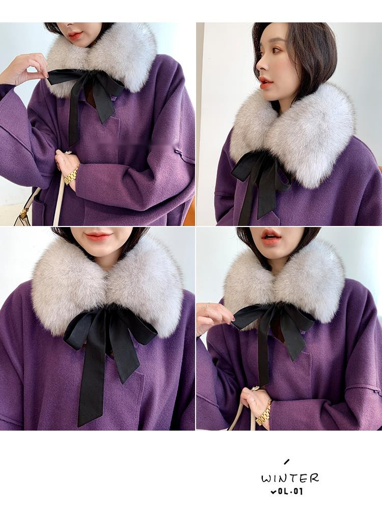 Fox Fur Collar Ladies Winter F - Shawl Wrap Winter avaliação e preço