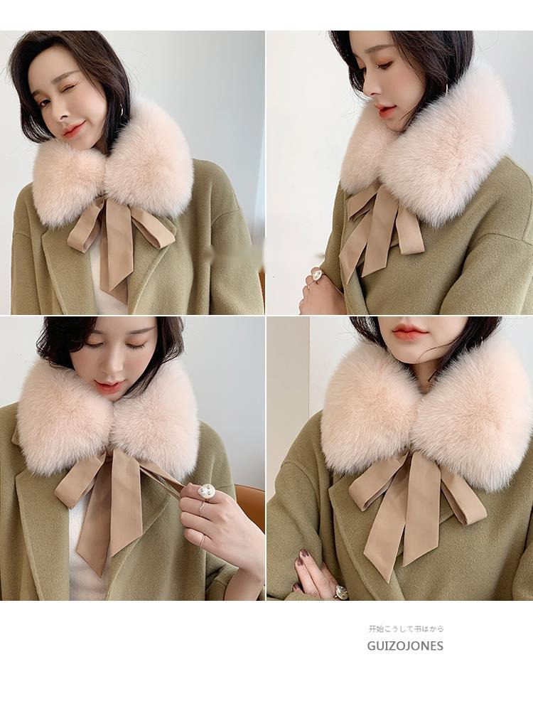 Fox Fur Collar Ladies Winter F - Shawl Wrap Winter avaliação e preço