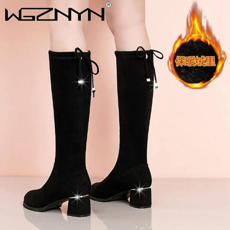 Women Autumn Winter Black Knee - Waterproof Winter Boot avaliação e preço