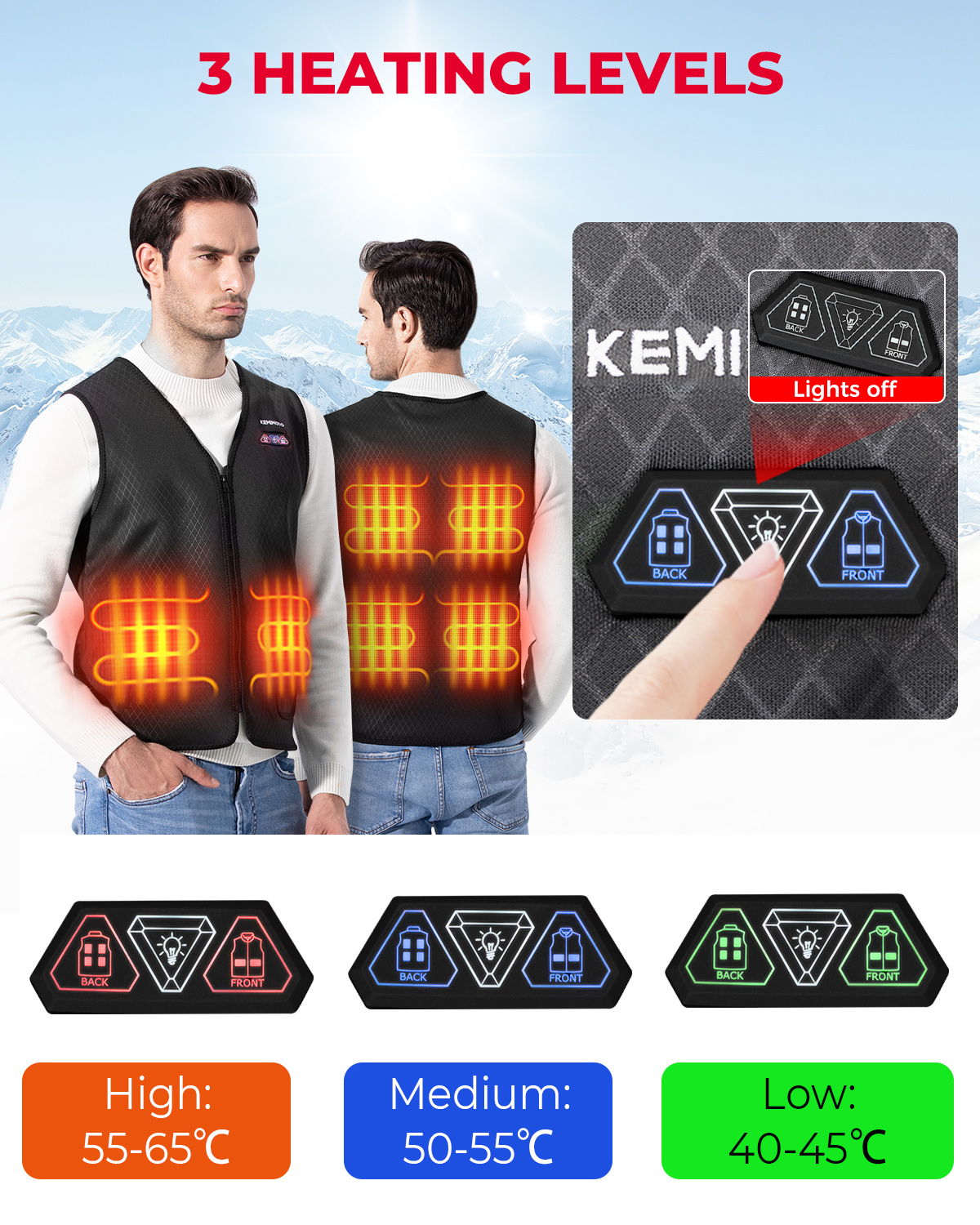 Lightweight Heated Vest USB Po - Heated Vest Battery avaliação e preço
