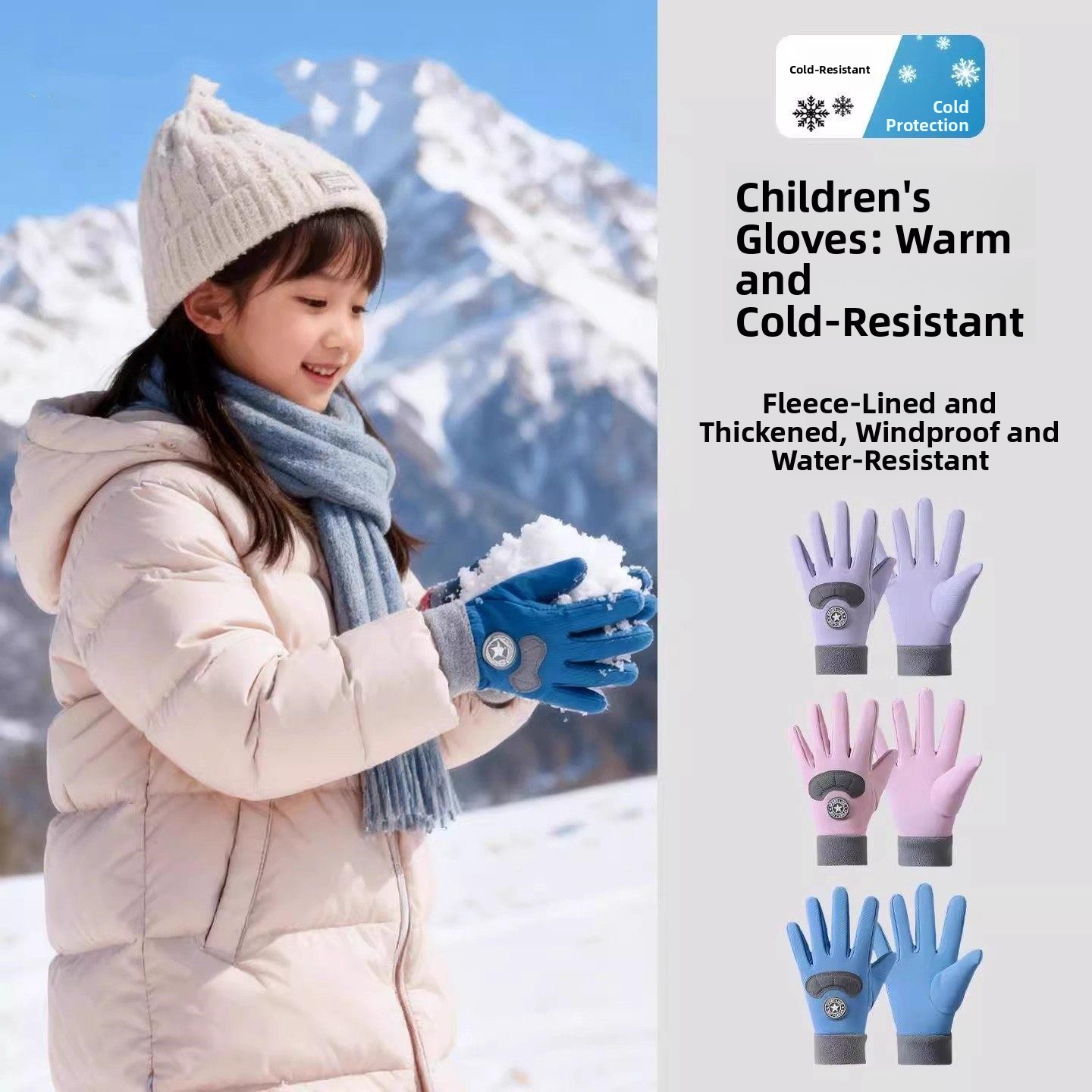 Children's Ski Gloves Winter W - Snow Glove Insulated avaliação e preço