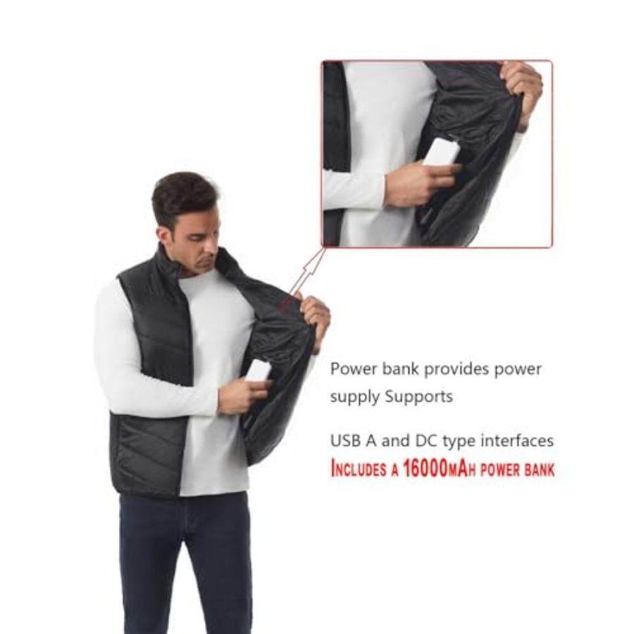 Heated Down Vest for and Wo wi - Heated Vest Battery avaliação e preço