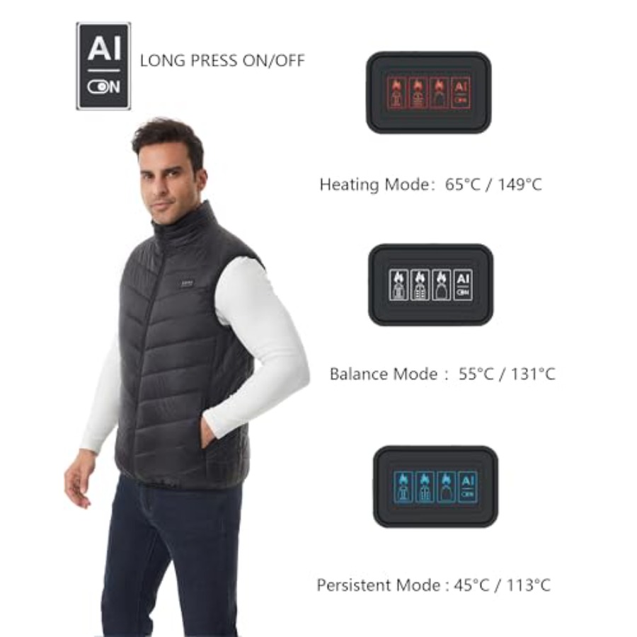 Heated Down Vest for and Wo wi - Heated Vest Battery avaliação e preço
