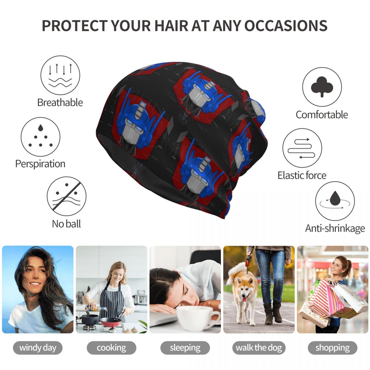 Optimus Prime Bust Bandana Nec - Knit Beanie Hat Warm avaliação e preço