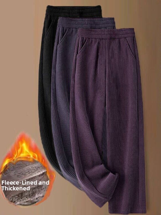 Thiened Fce Wide Leg Pants Hig - Corduroy Pant Warm avaliação e preço
