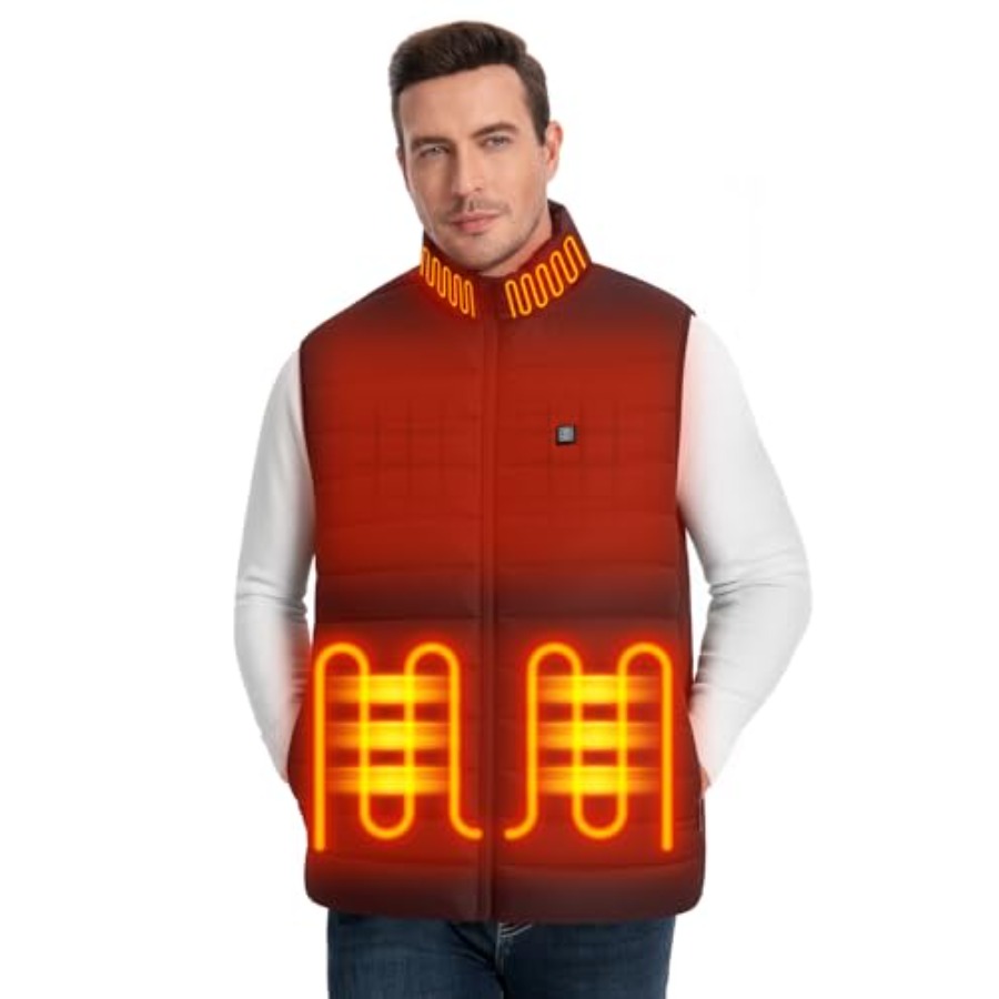 Men's Lightweight Heated Vest  - Heated Vest Battery avaliação e preço