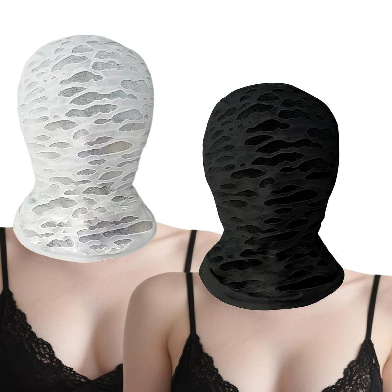 New Punk Distressed Ripped Fac - Balaclava Ski Mask avaliação e preço
