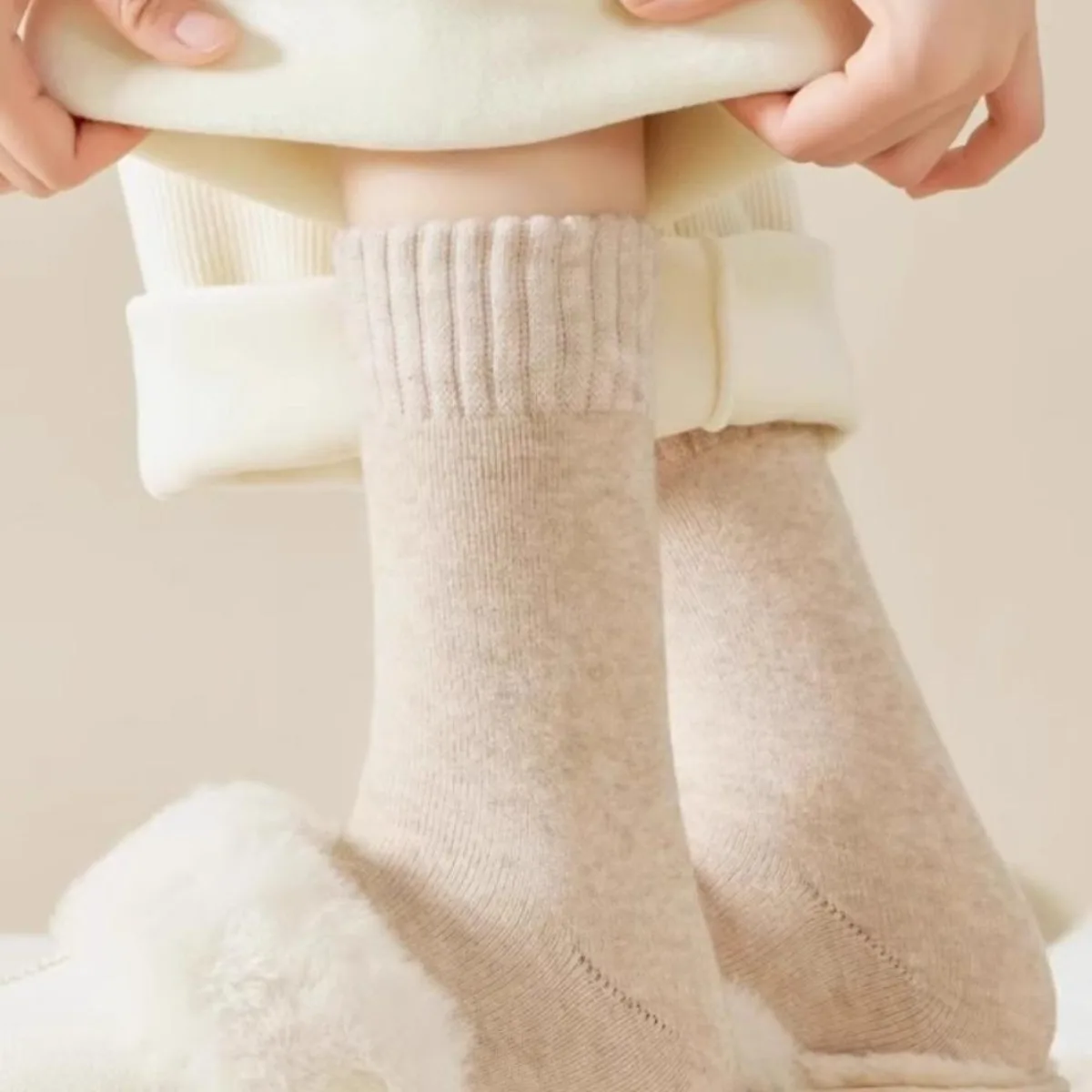 1 Pair Winter Warm Thermal Soc - Thermal Sock Wool avaliação e preço