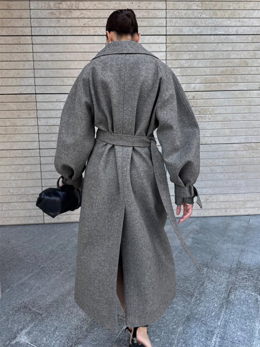 LUCYSHIHATTU Long Imitation wo - Wool Coat Peacoat avaliação e preço