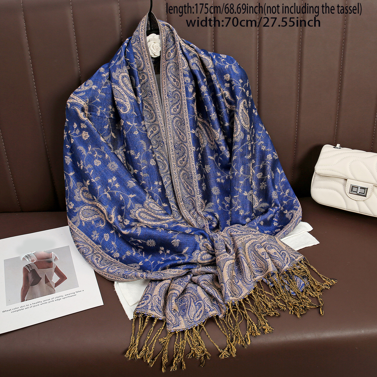 Luxury Brand Autumn Cashmere P - Cashmere Pashmina Wrap avaliação e preço