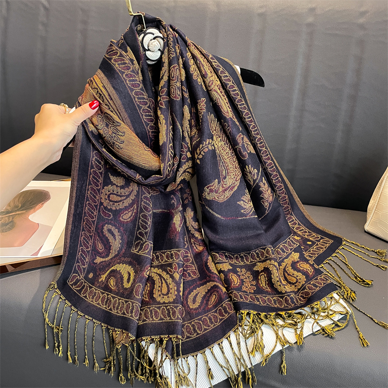 Luxury Brand Autumn Cashmere P - Cashmere Pashmina Wrap avaliação e preço