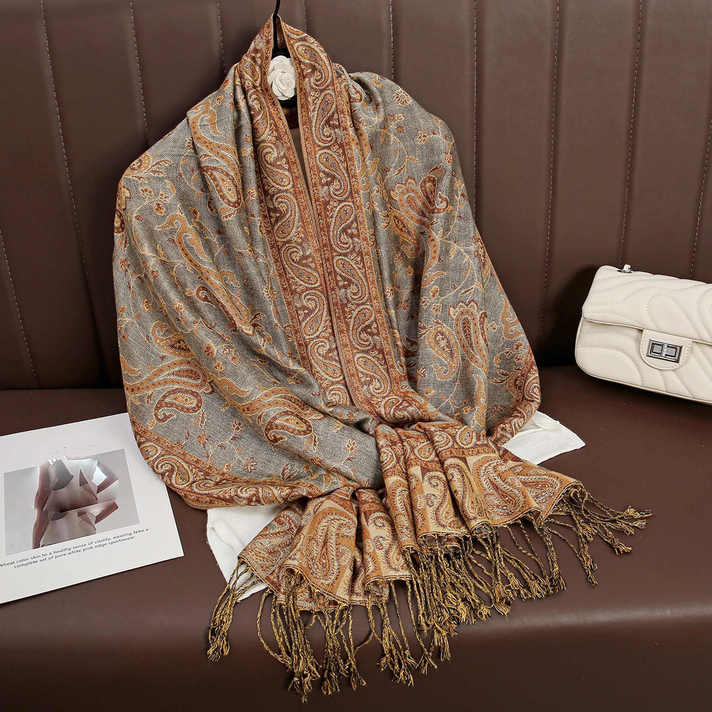 Luxury Brand Autumn Cashmere P - Cashmere Pashmina Wrap avaliação e preço