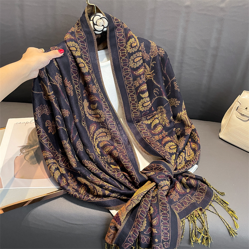 Luxury Brand Autumn Cashmere P - Cashmere Pashmina Wrap avaliação e preço