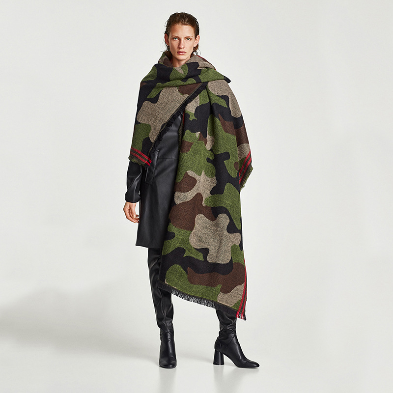 Camouflage Leopard Print Echar - Cashmere Pashmina Wrap avaliação e preço