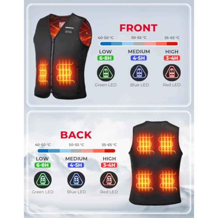 KEMIMOTO Womens Heated Vest El - Heated Vest Battery avaliação e preço