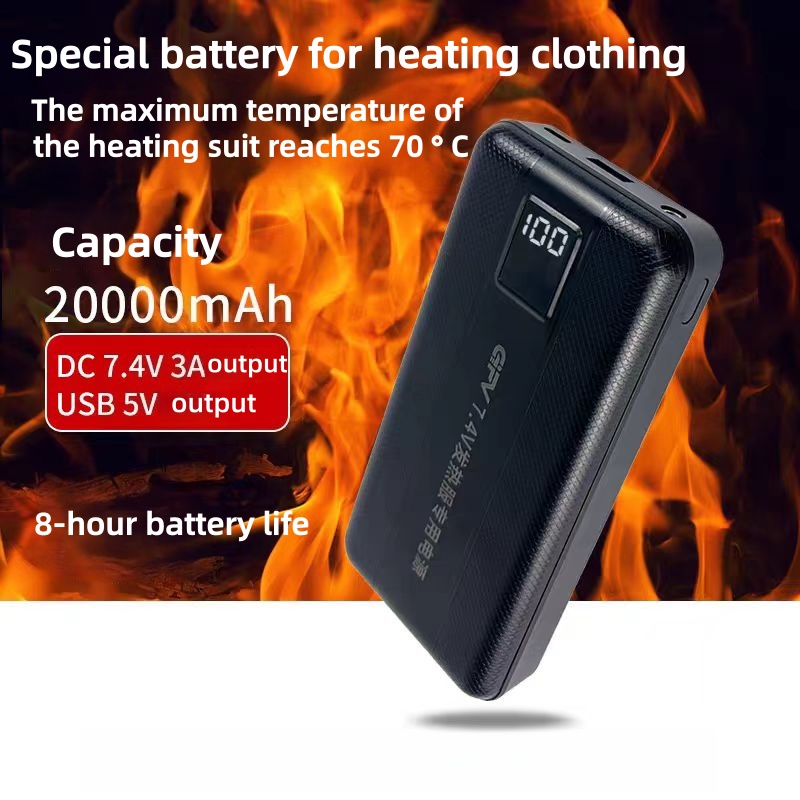 New Large Capacity 7.4V/3A/160 - Heated Vest Battery avaliação e preço