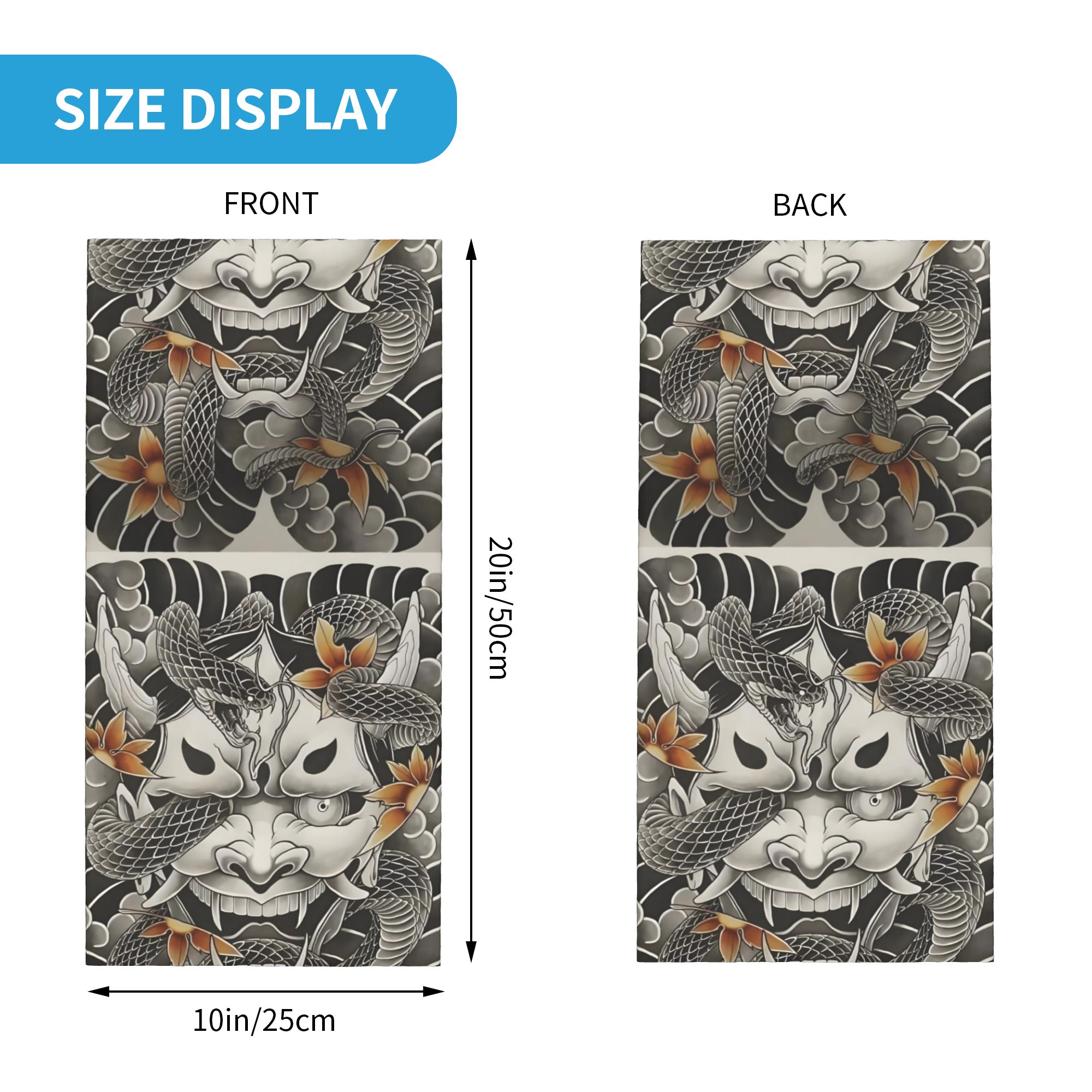 Custom Samurai Oni Demon Banda - Neck Gaiter Fleece avaliação e preço