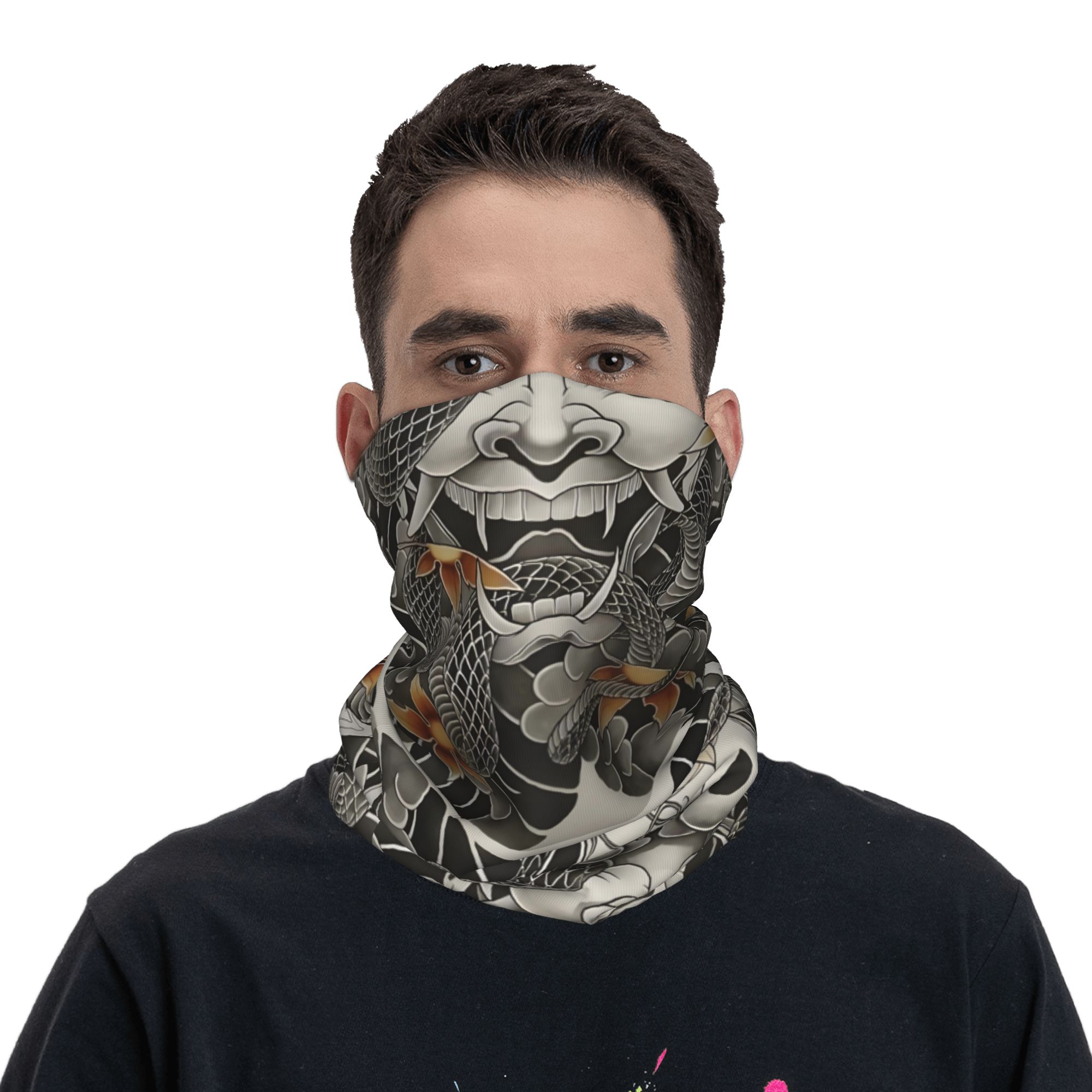 Custom Samurai Oni Demon Banda - Neck Gaiter Fleece avaliação e preço