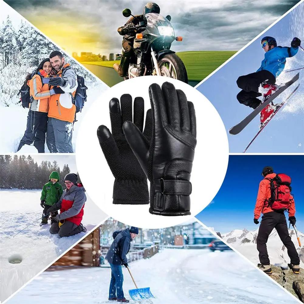 1 Pair USB Heating Gloves Rech - Touch Screen Gloves avaliação e preço