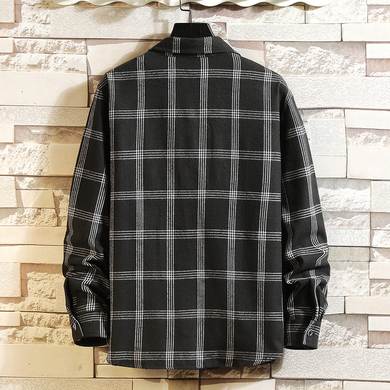 2025 Summer Men's Plaid Shirt  - Flannel Shirt Lined avaliação e preço